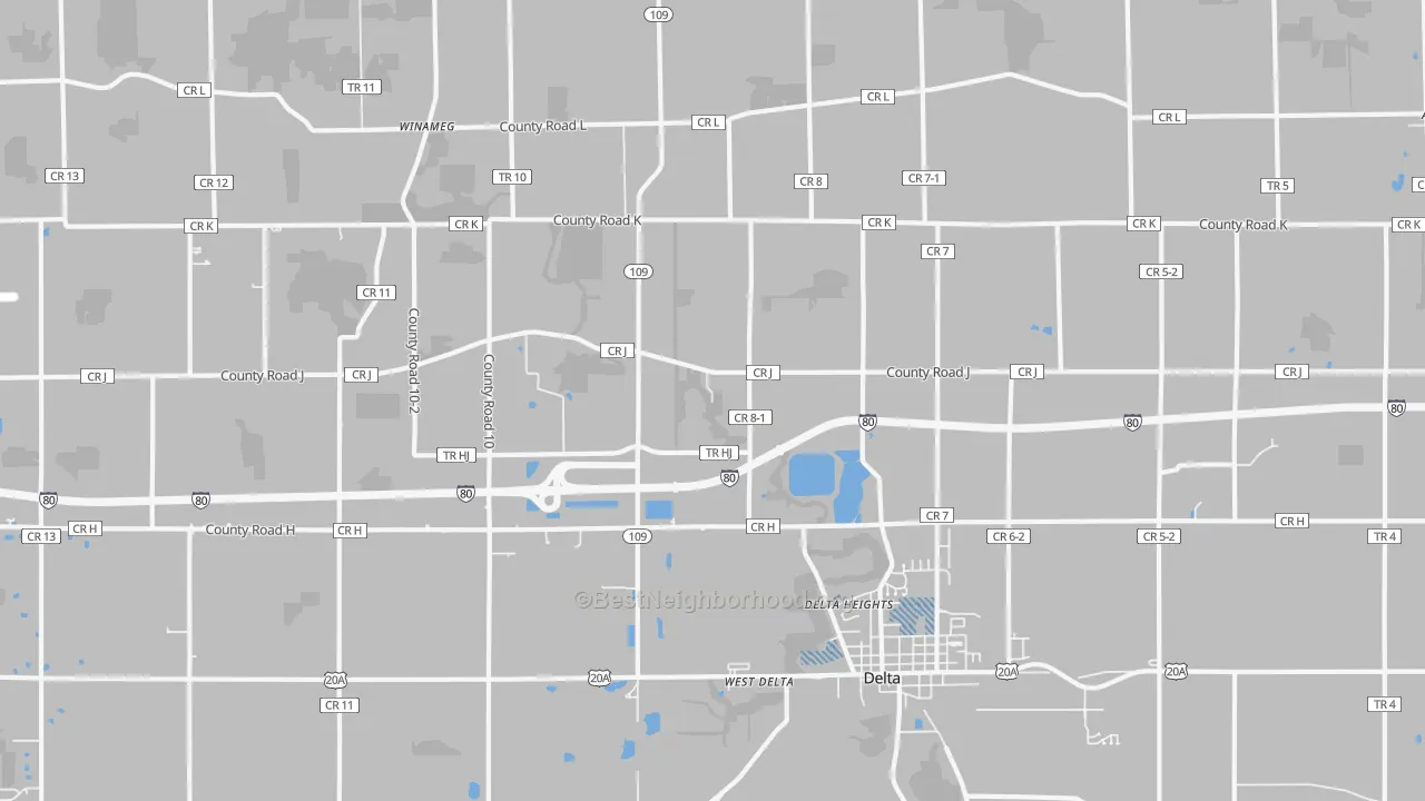 Transit Grade map of Winameg, OH
