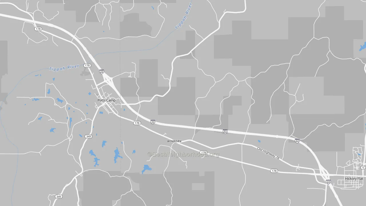 Transit Grade map of Winborn, MS