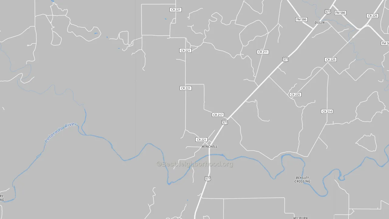 Transit Grade map of Winchell, TX