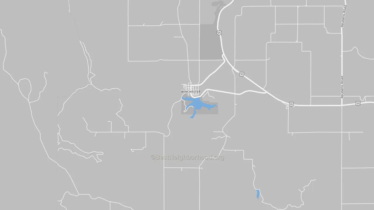 Transit Grade map of Winchester, ID
