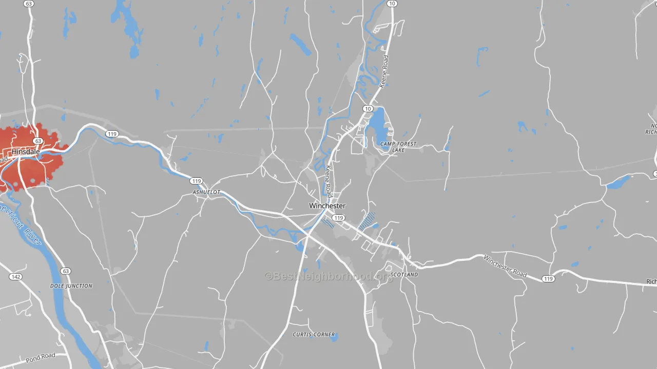 Transit Grade map of Winchester, NH