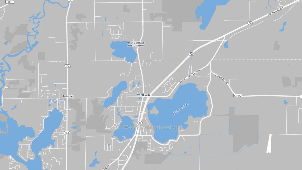 Transit Grade map of Wind Lake, WI