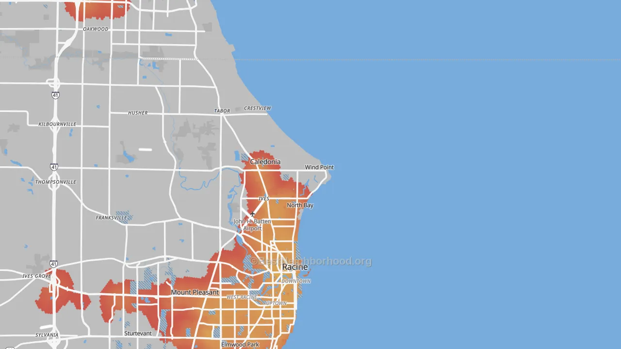 Transit Grade map of Wind Point, WI