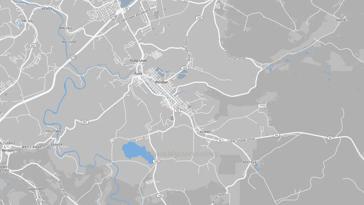 Transit Grade map of Windber, PA