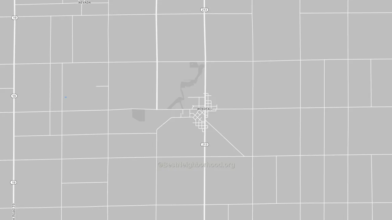 Transit Grade map of Windfall City, IN