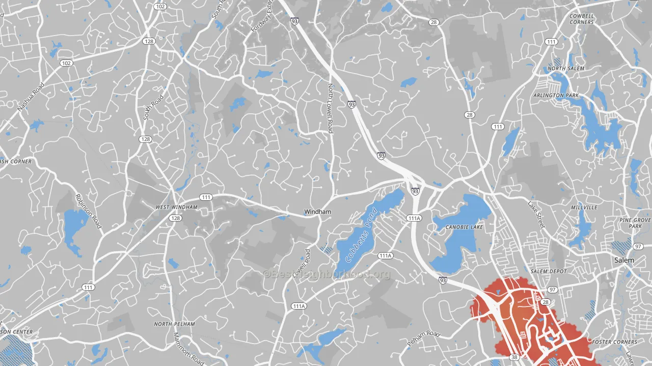 Transit Grade map of Windham, NH