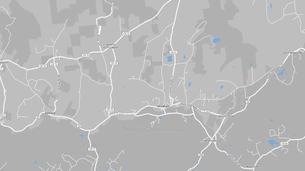 Transit Grade map of Windham, NY