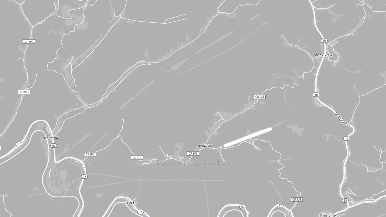 Transit Grade map of Windom, WV