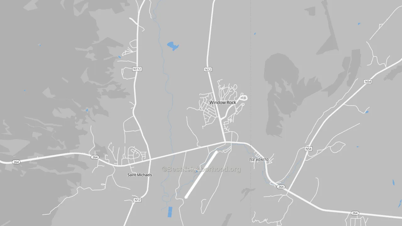 Transit Grade map of Window Rock, AZ