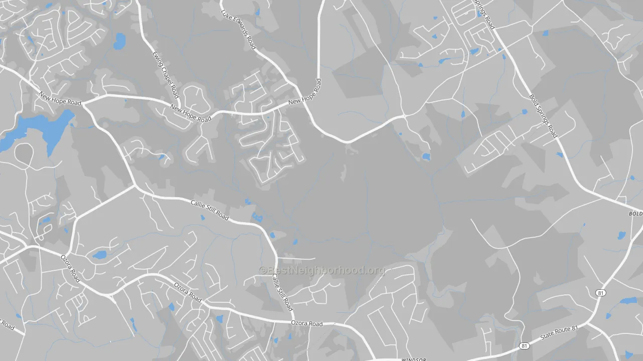 Transit Grade map of Windsor, GA