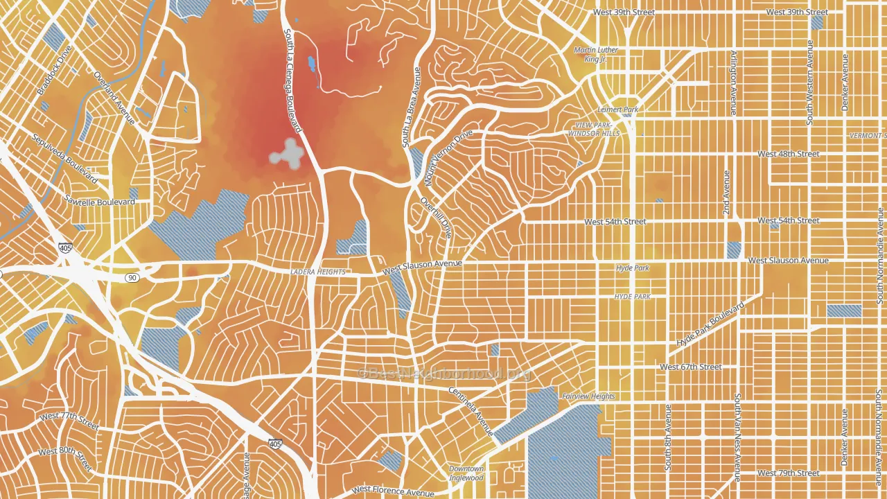 Transit Grade map of Windsor Hills, View Park-Windsor Hills, CA