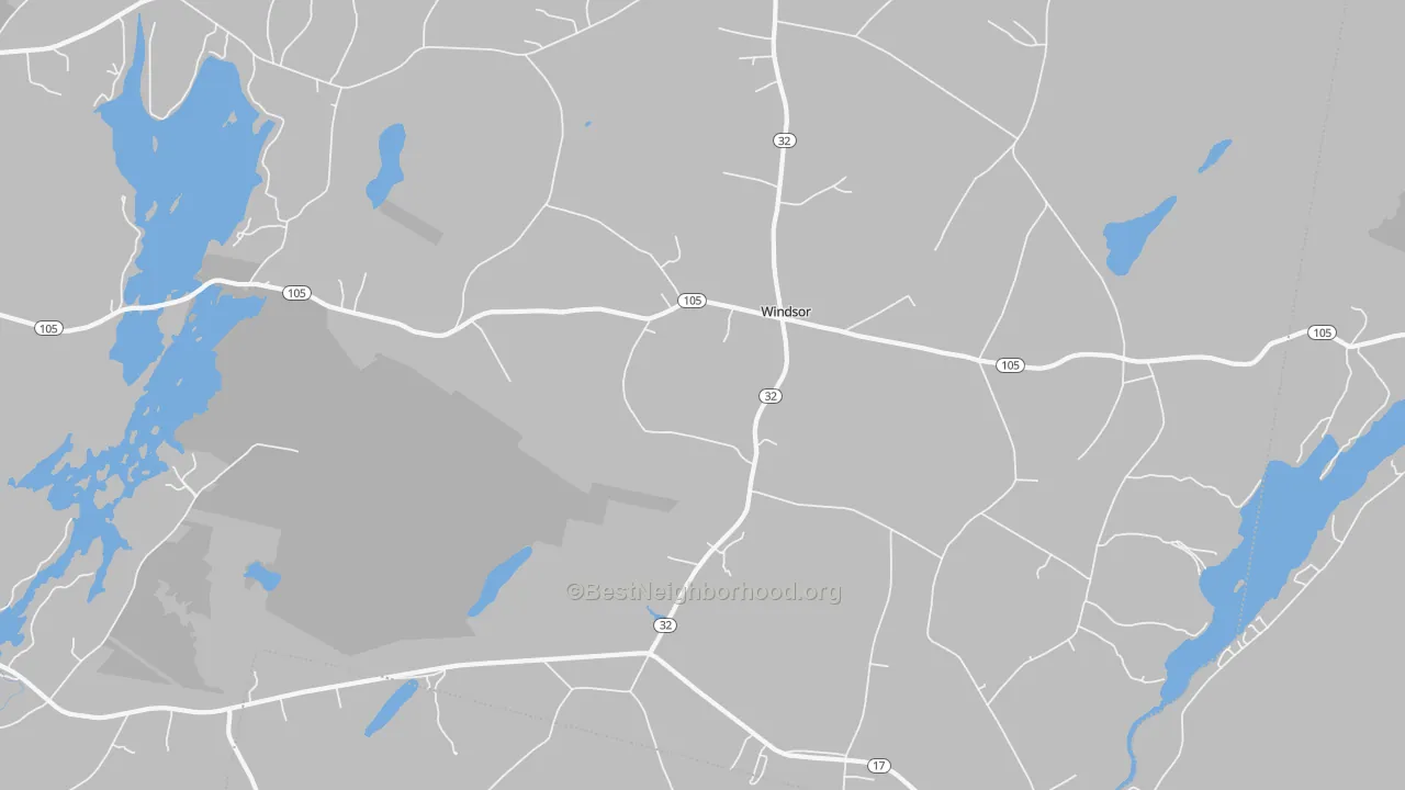 Transit Grade map of Windsor, ME