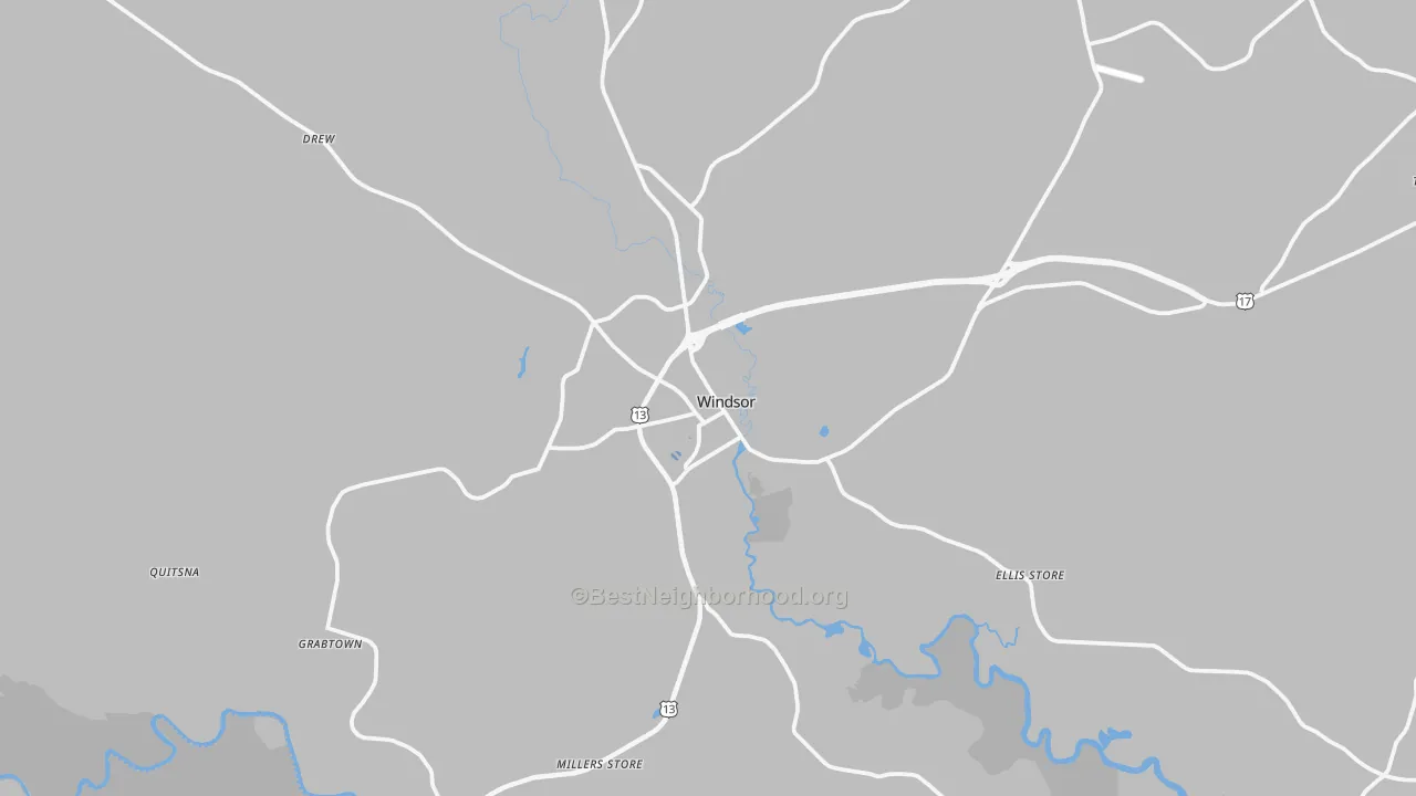 Transit Grade map of Windsor, NC