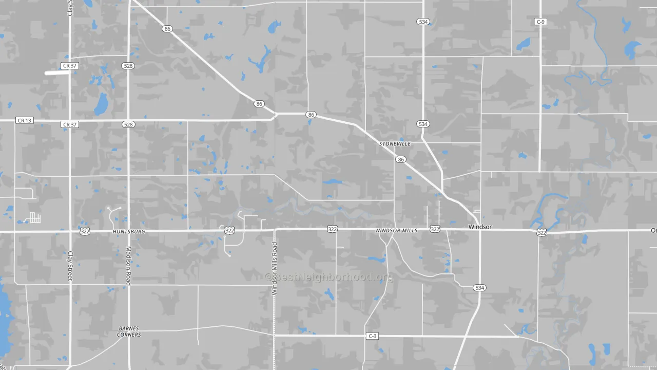 Transit Grade map of Windsor, OH