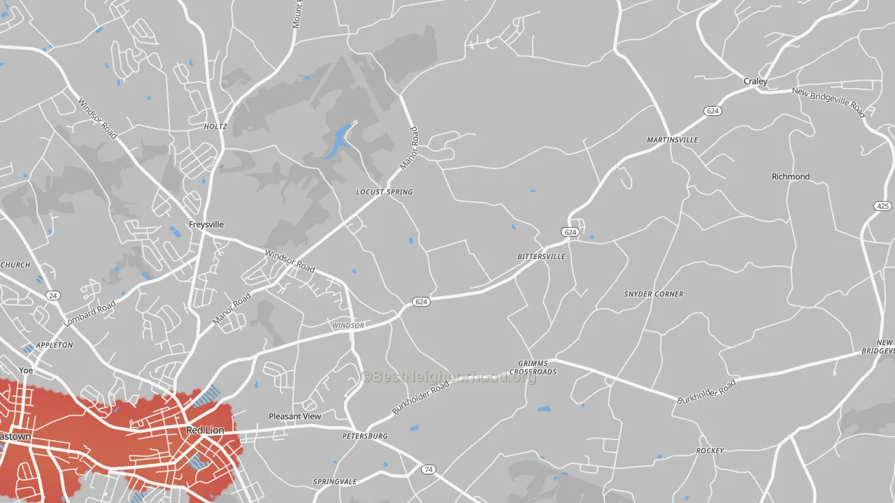 Transit Grade map of Windsor, PA