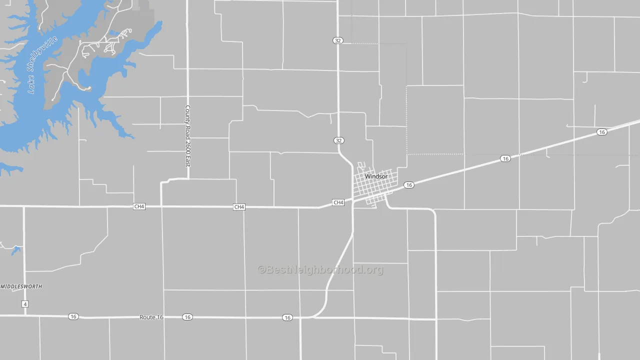 Transit Grade map of Windsor Shelby County, IL