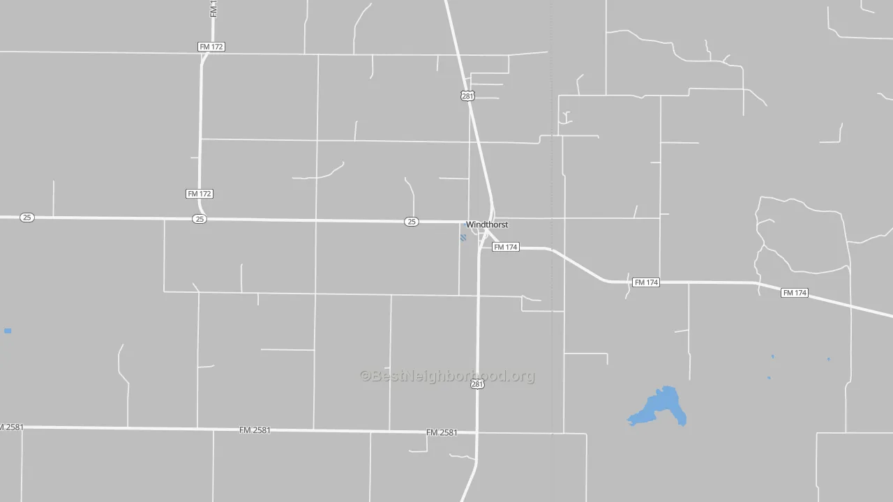 Transit Grade map of Windthorst, TX