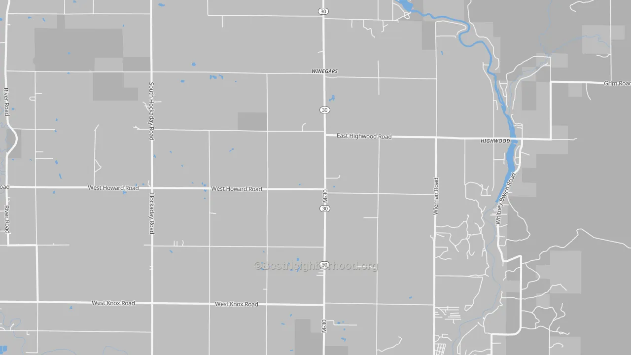 Transit Grade map of Winegars, MI