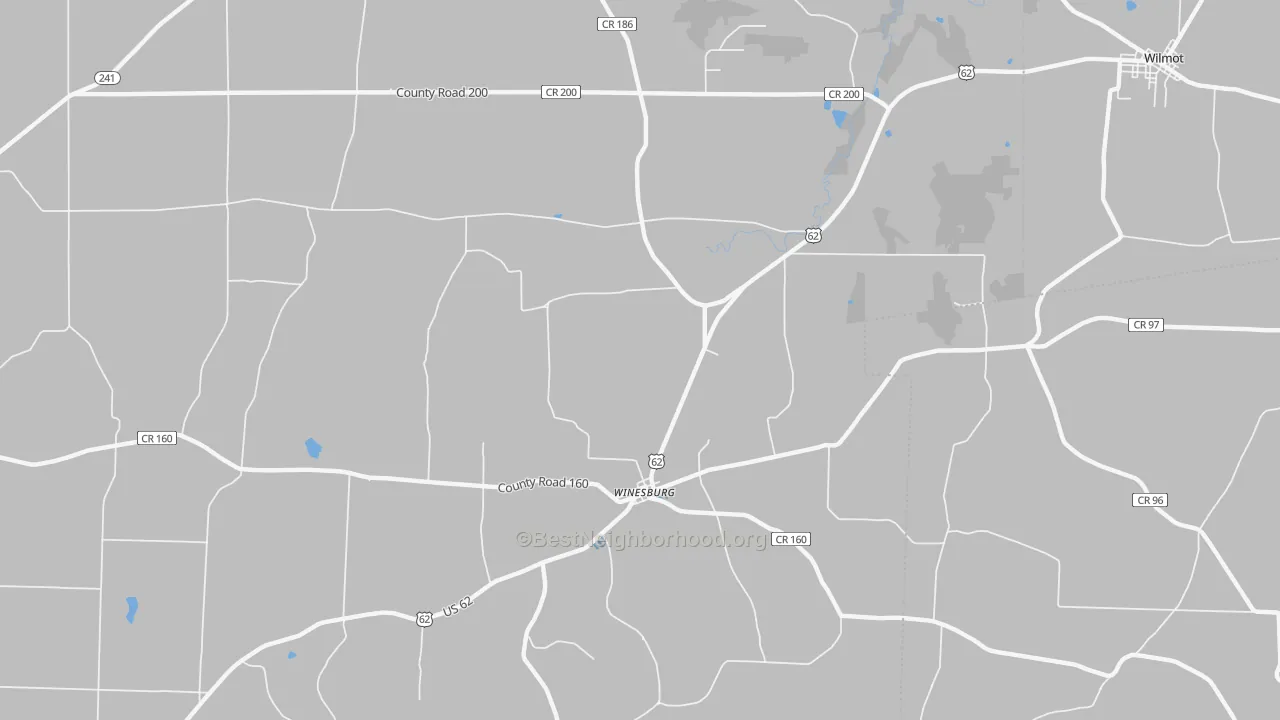 Transit Grade map of Winesburg, OH