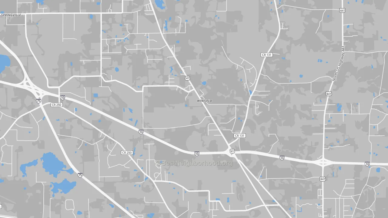 Transit Grade map of Winfield, FL