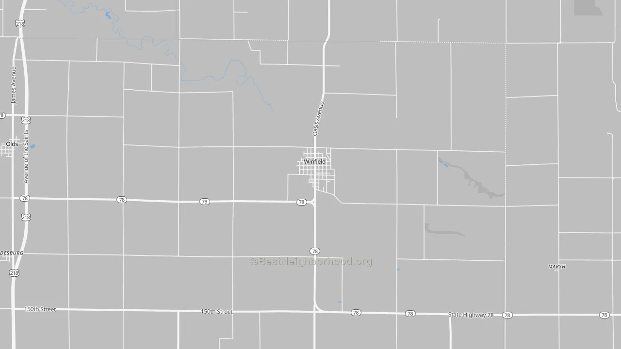 Transit Grade map of Winfield, IA