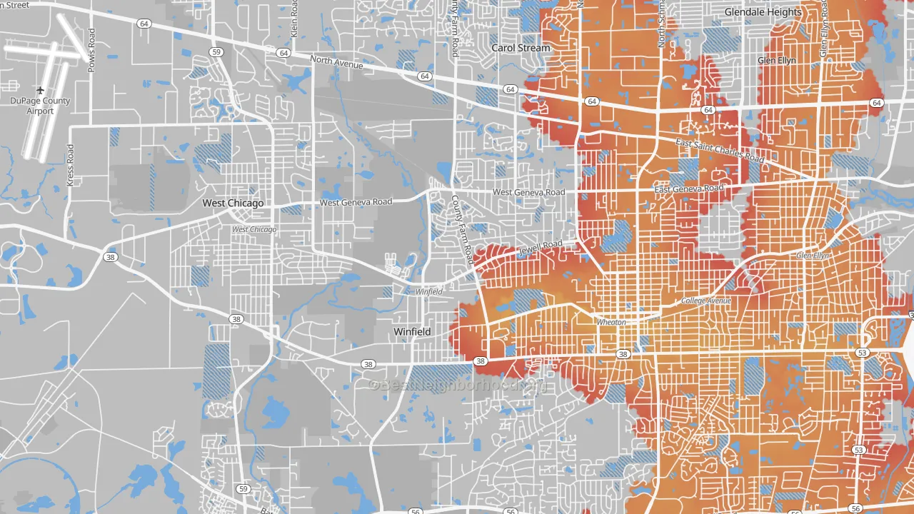 Transit Grade map of Winfield, IL