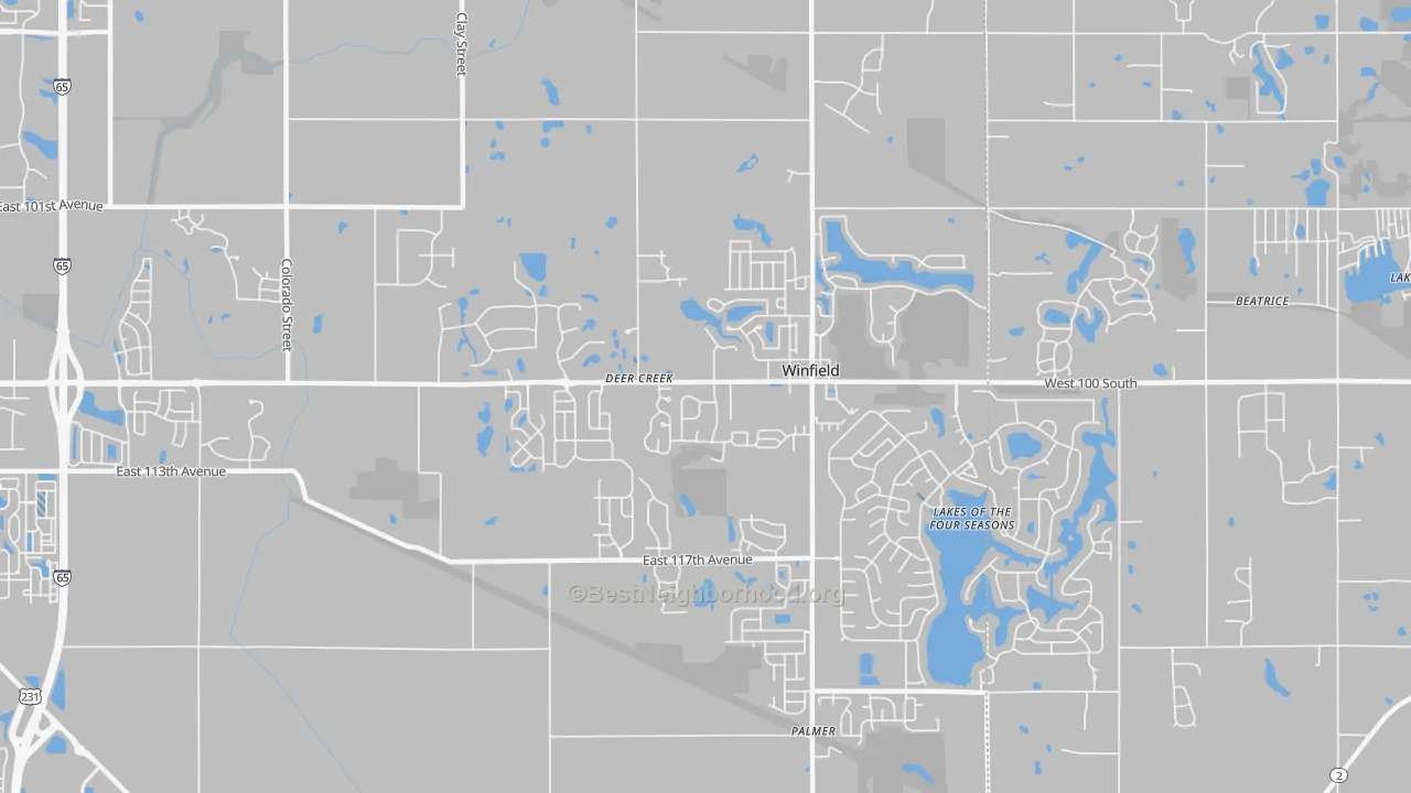 Transit Grade map of Winfield, IN