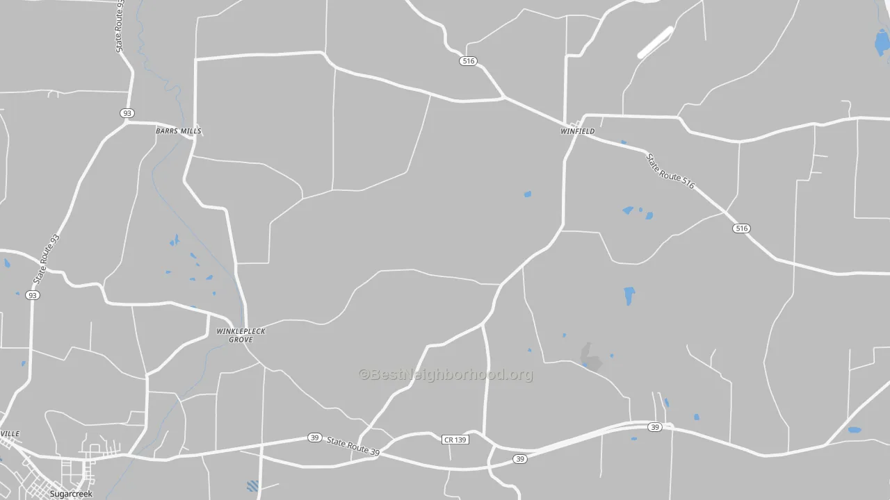 Transit Grade map of Winfield, OH