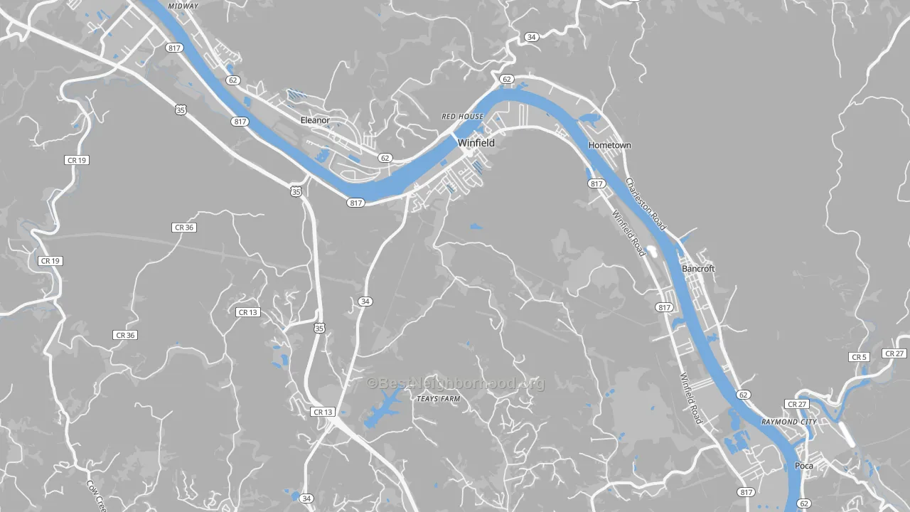 Transit Grade map of Winfield, WV