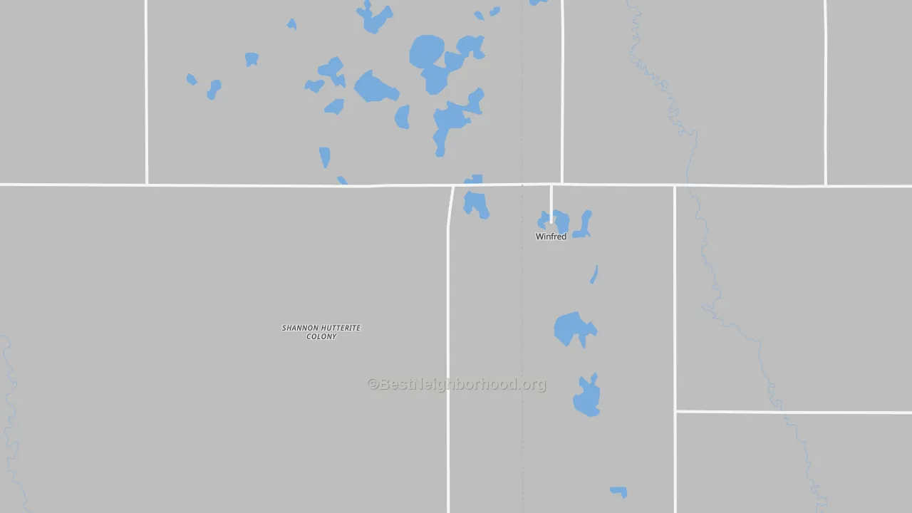 Transit Grade map of Winfred, SD