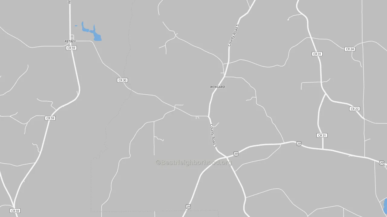 Transit Grade map of Wingard, AL