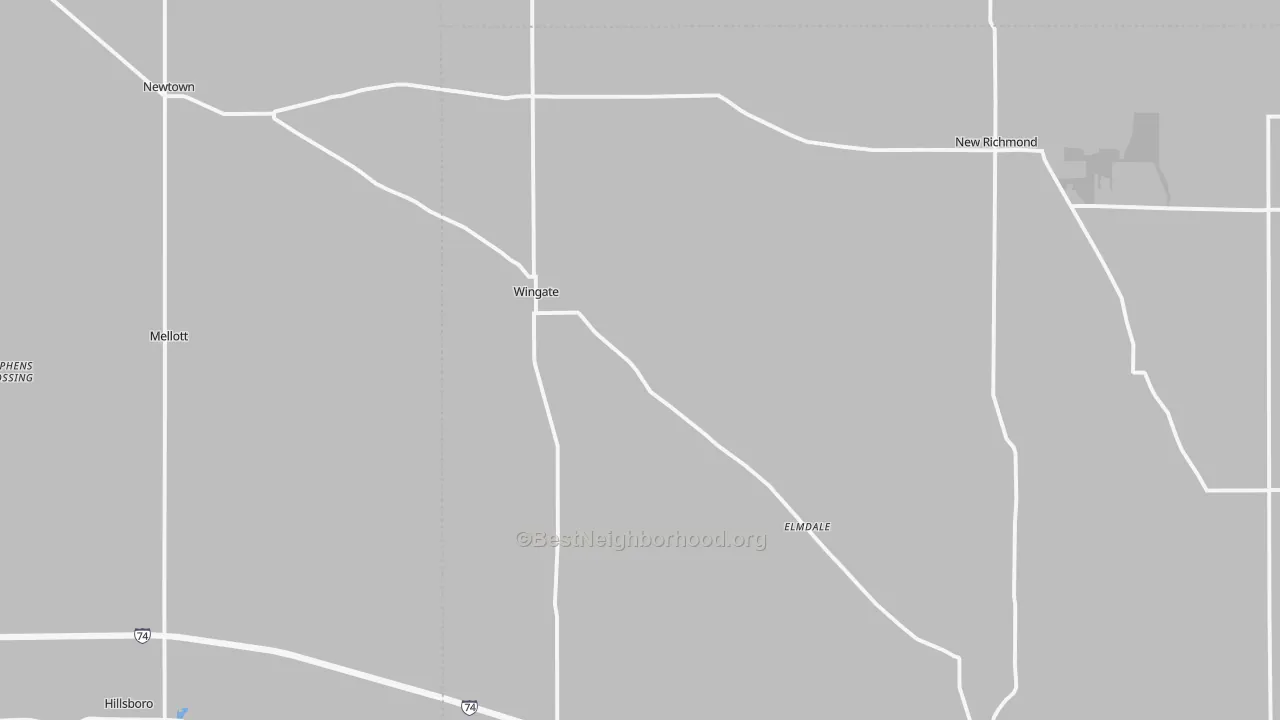 Transit Grade map of Wingate, IN