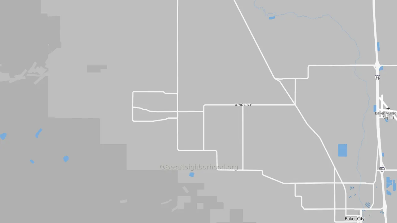 Transit Grade map of Wingville, OR