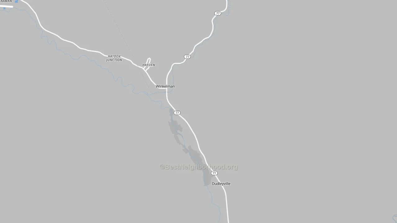 Transit Grade map of Winkelman, AZ