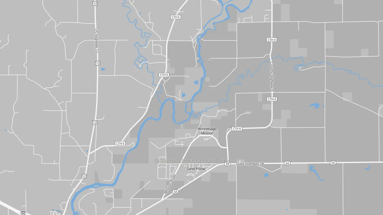 Transit Grade map of Winnebago Mission, WI