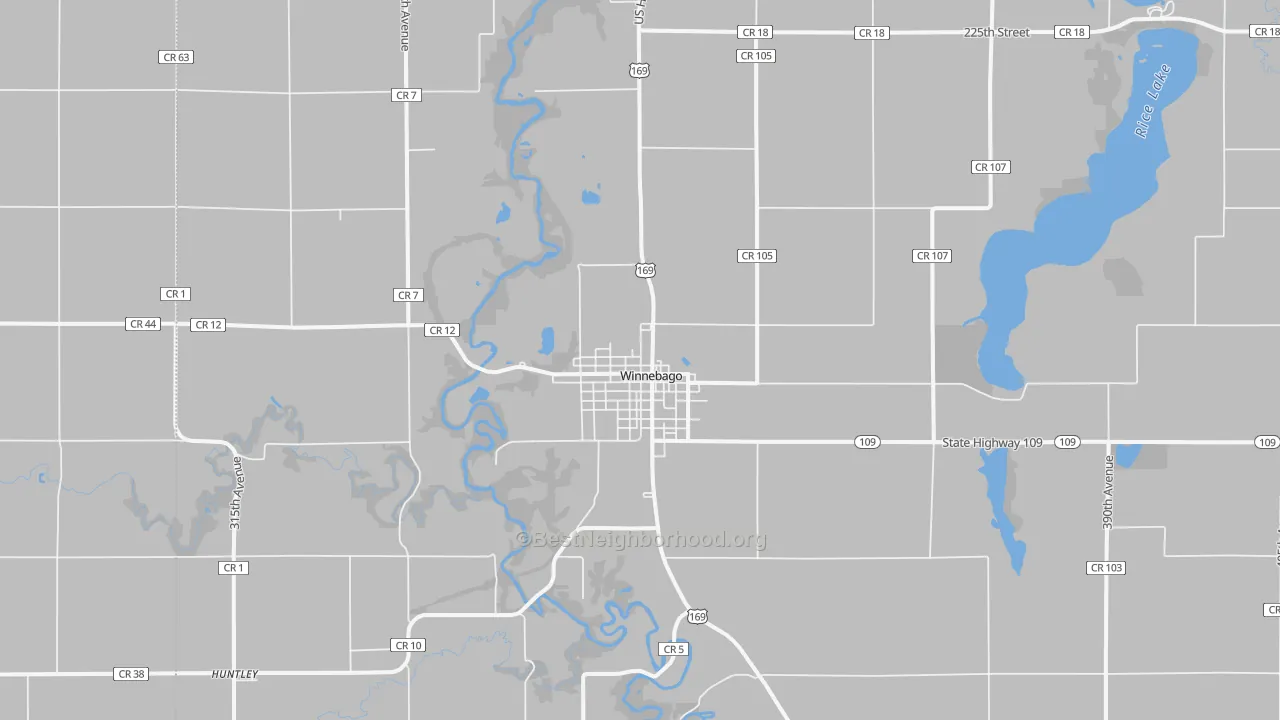 Transit Grade map of Winnebago, MN