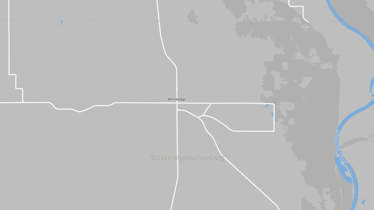 Transit Grade map of Winnebago, NE