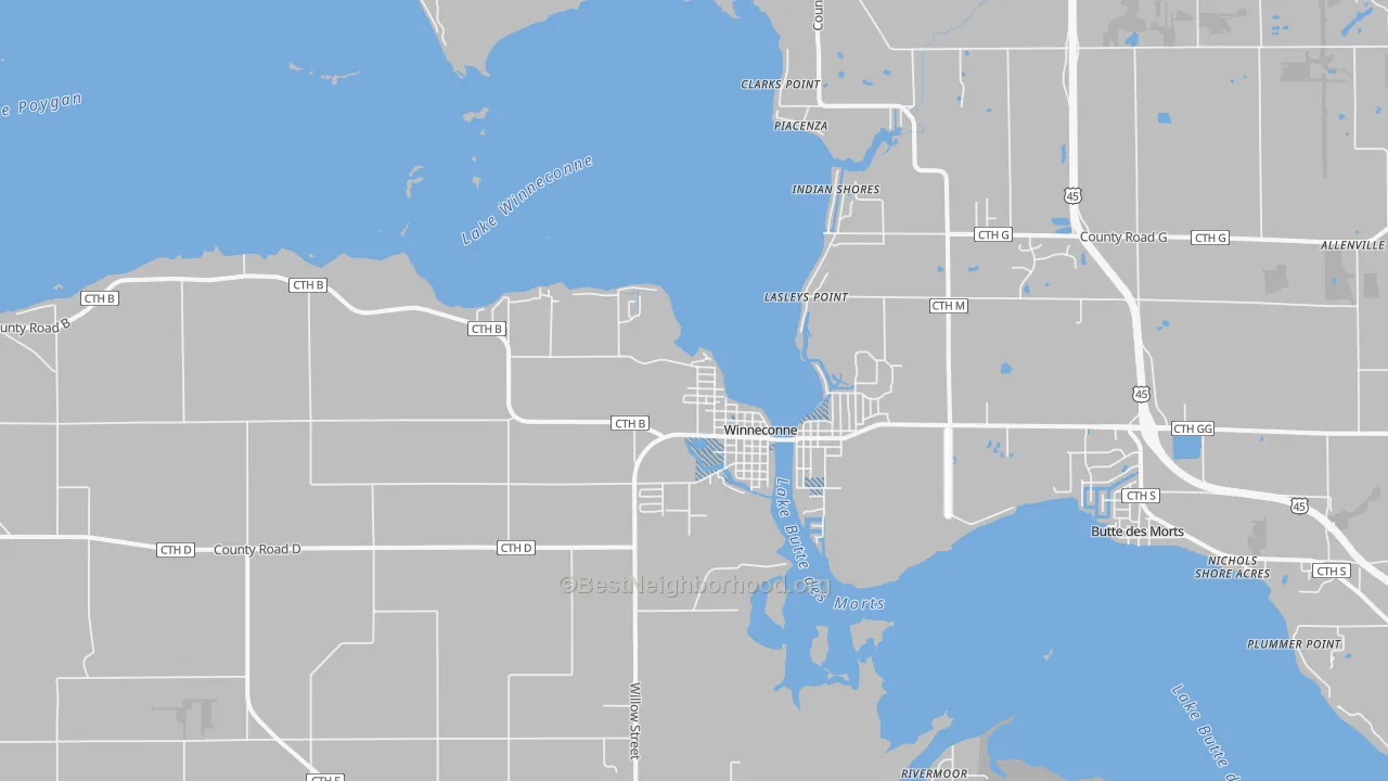 Transit Grade map of Winneconne, WI