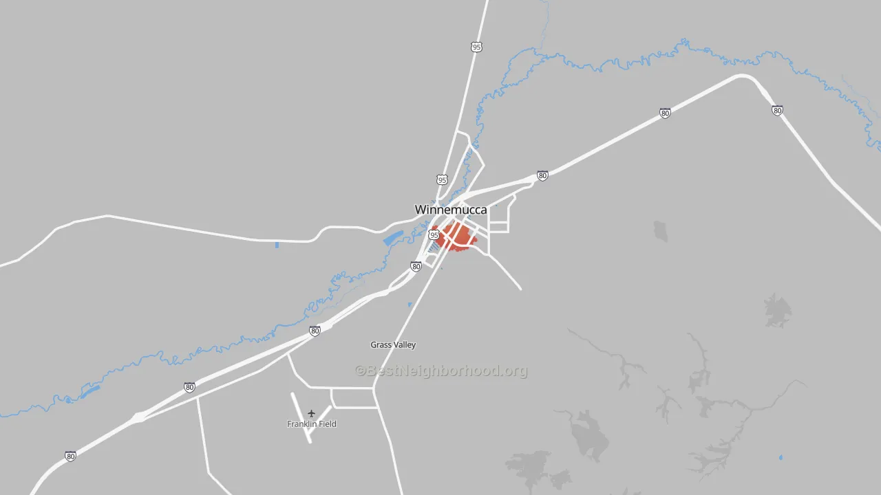 Transit Grade map of Winnemucca, NV