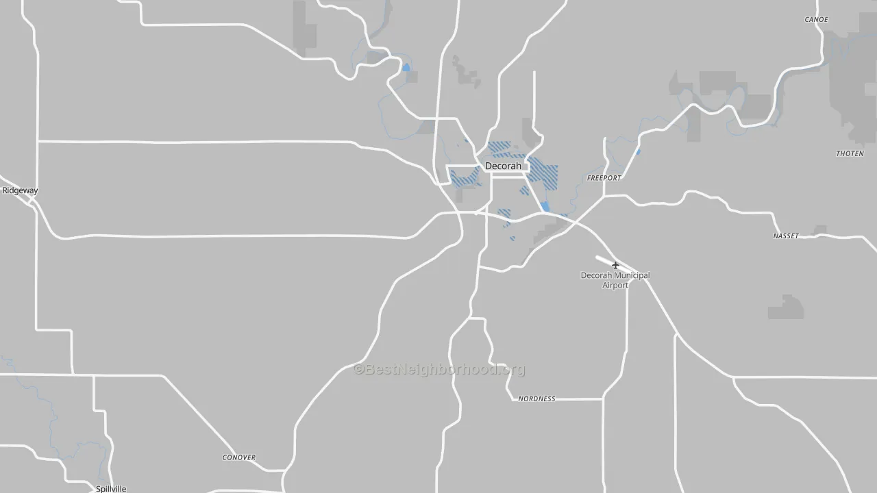 Transit Grade map of Winneshiek County, IA