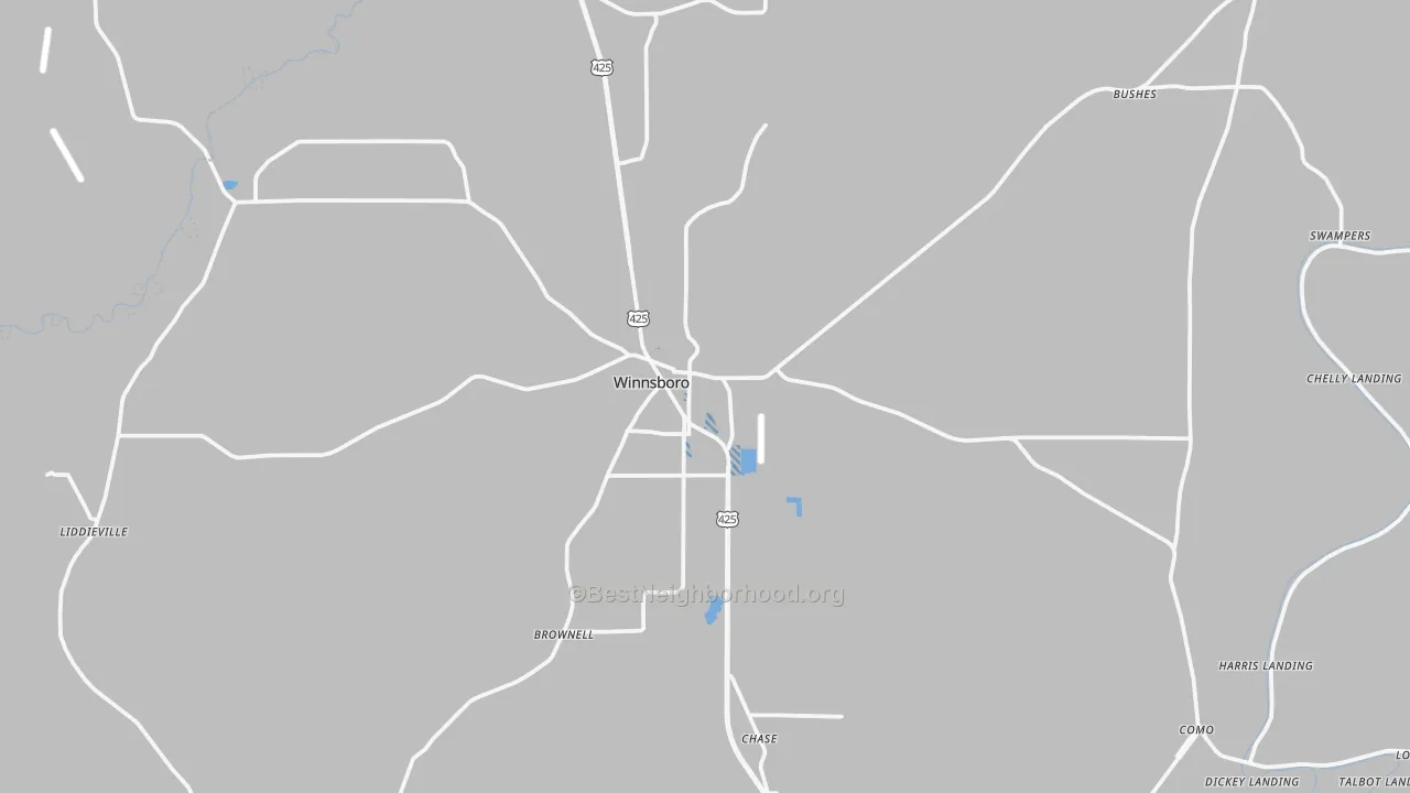 Transit Grade map of Winnsboro, LA