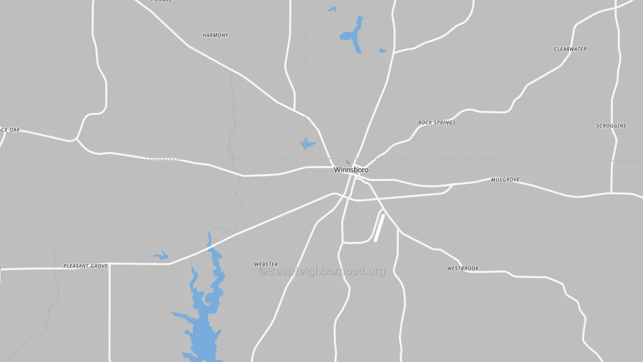 Transit Grade map of Winnsboro, TX