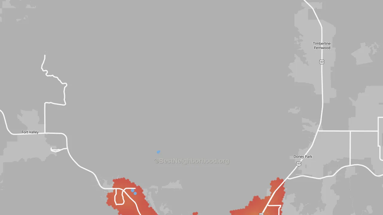 Transit Grade map of Winona, AZ