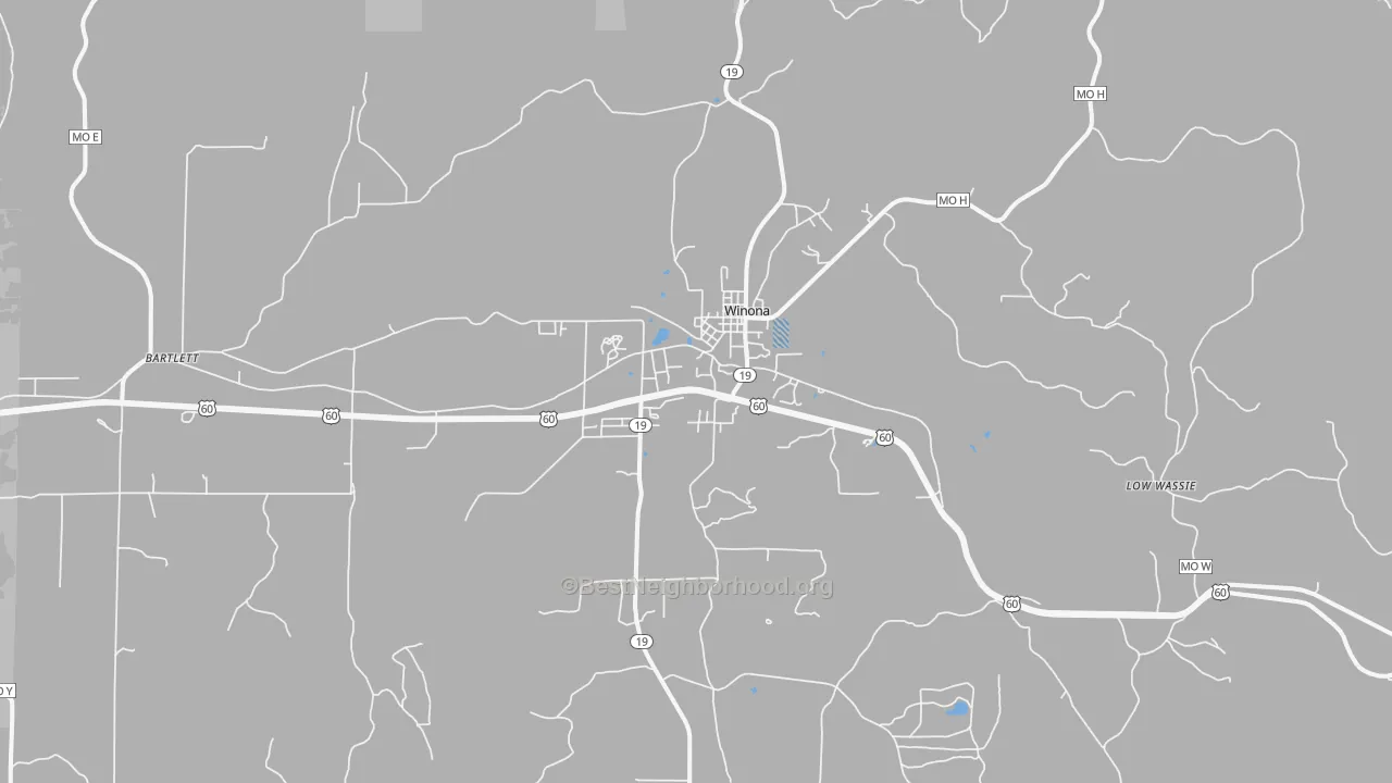 Transit Grade map of Winona, MO
