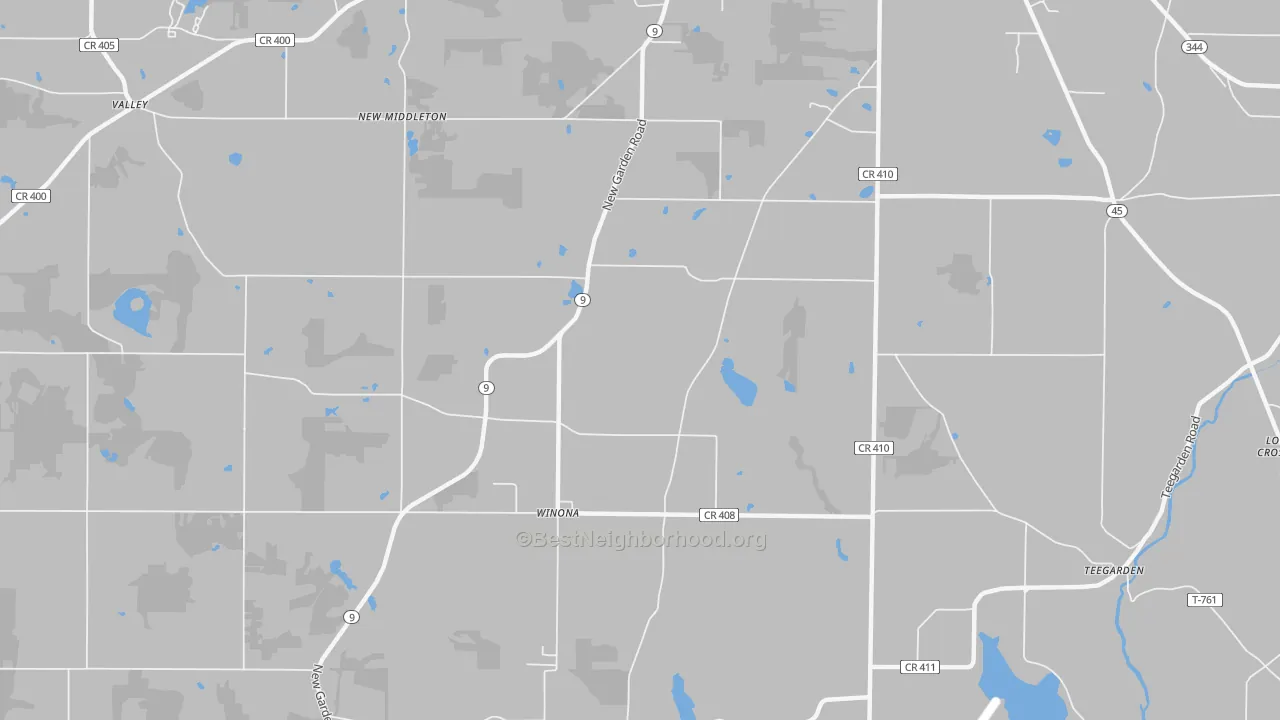 Transit Grade map of Winona, OH