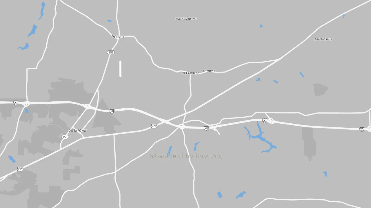 Transit Grade map of Winona, TX