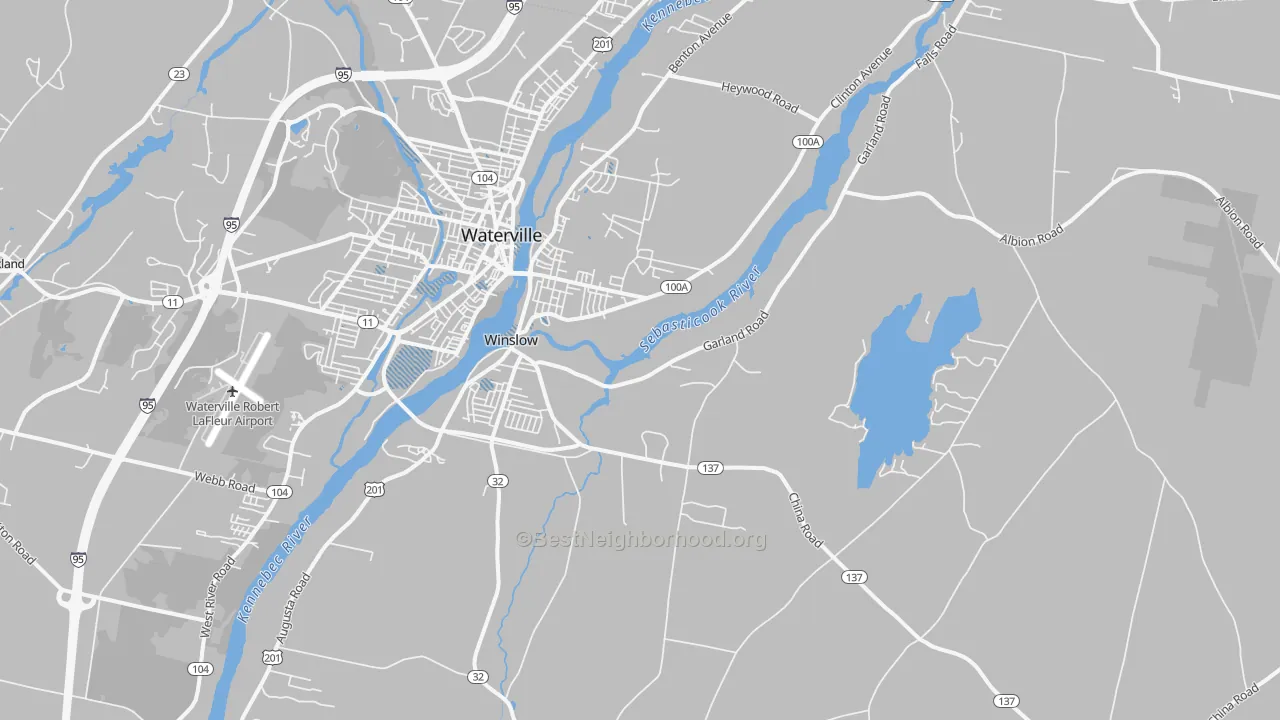 Transit Grade map of Winslow, ME