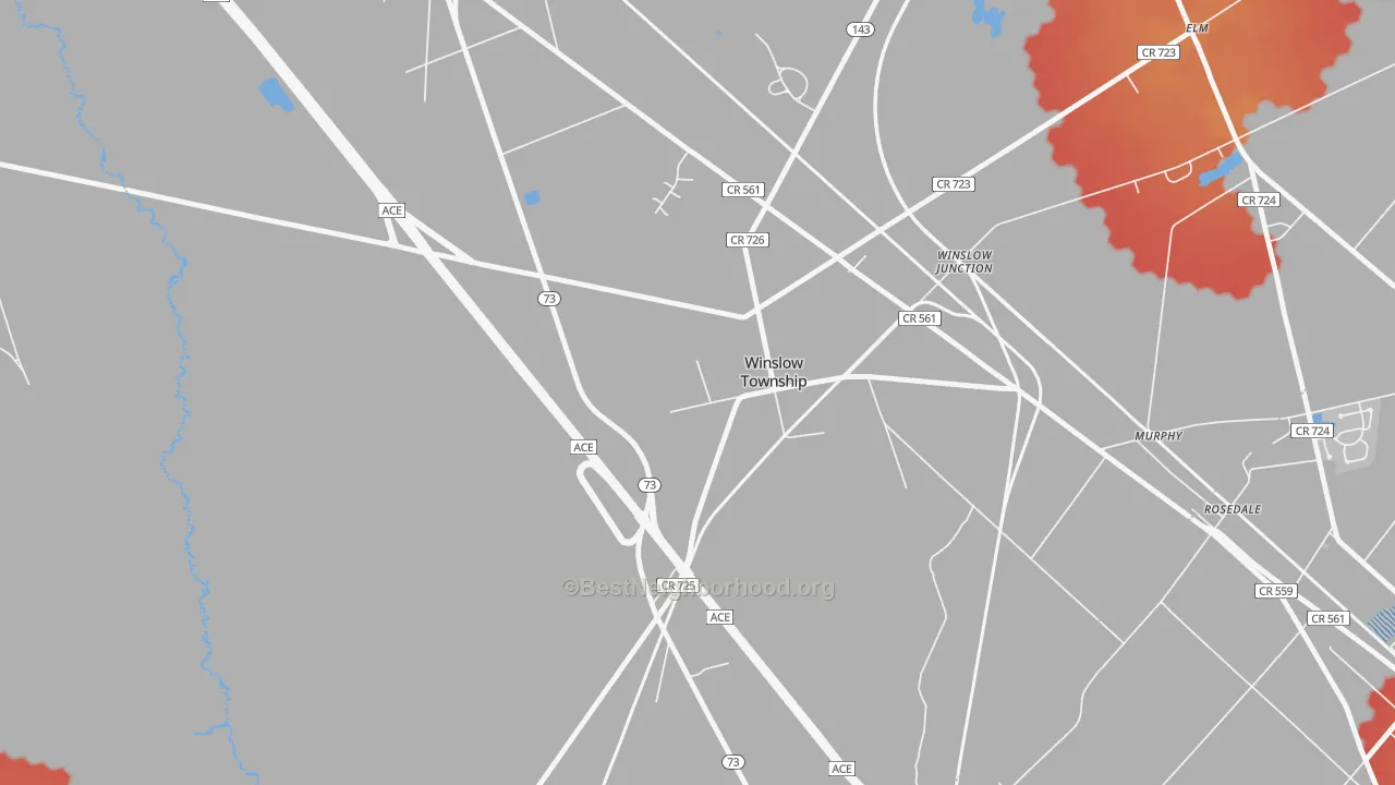 Transit Grade map of Winslow, NJ