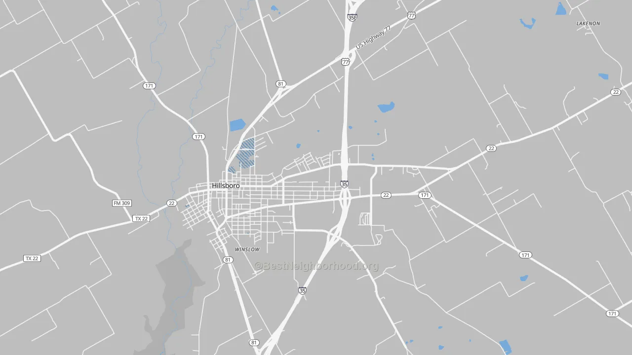 Transit Grade map of Winslow, TX