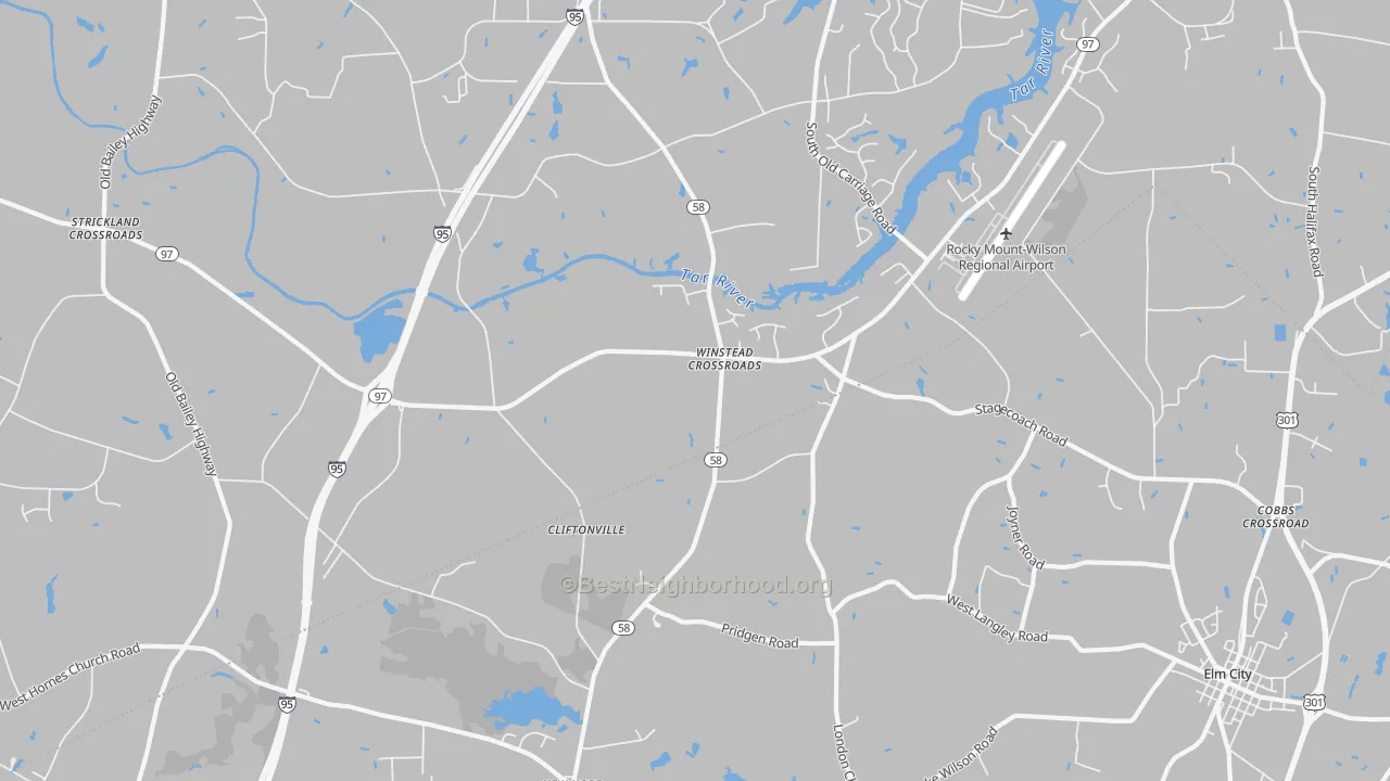 Transit Grade map of Winstead Crossroads, NC
